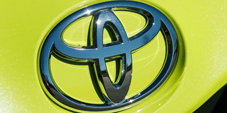 A Toyota badge