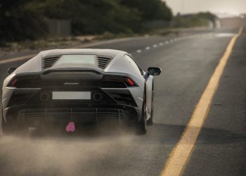 Lamborghini Huracan with truck nuts