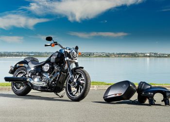 Harley-Davidson Sport Glide front static by water