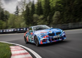 BMW M2 driving around track