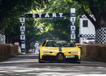 Bugatti racing up Goodwood Festival of Speed hillclimb event