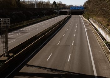 Empty European highway