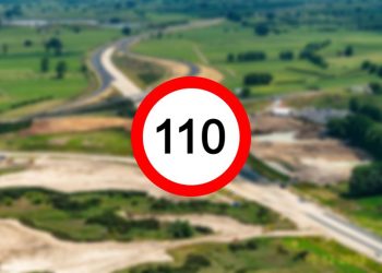 Waikato Expressway 110km/h speed limit sign