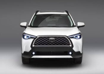 Toyota Corolla Cross front in studio