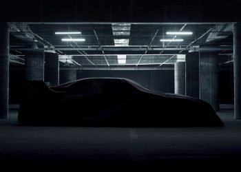 Hyundai N sports car under cover