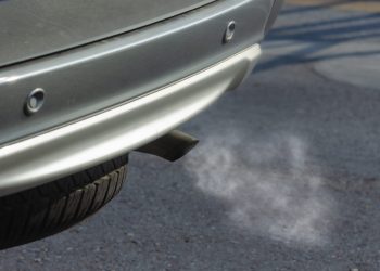 Car exhaust smoke emissions