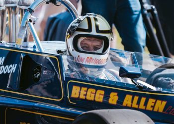 Jim Murdoch in George Begg open-wheel racecar