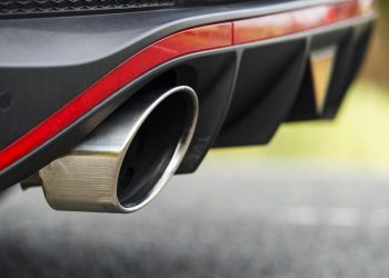 Hyundai i30N exhaust pipe close up view