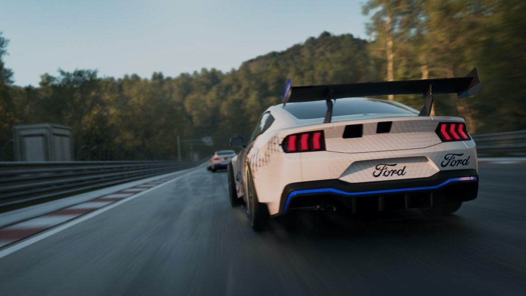 Ford Mustang Supercars racer on track