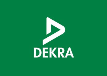 Dekra logo on green background