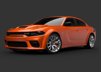 Dodge Charger SRT Hellcat Widebody King Daytona front three quarter view