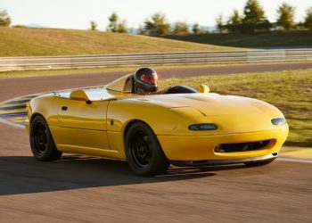 Mazda MX-5 NA NM Concept front three quarter view on track