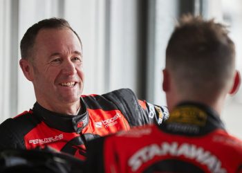 Greg Murphy talking to Richie Stanaway