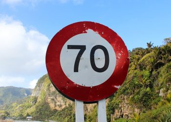 New Zealand speed limit sign