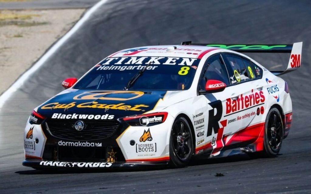 Holden ZB Commodore front three quarter view on track