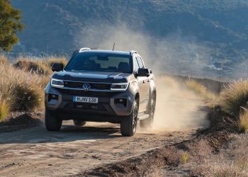 VW Amarok driving on dirt road