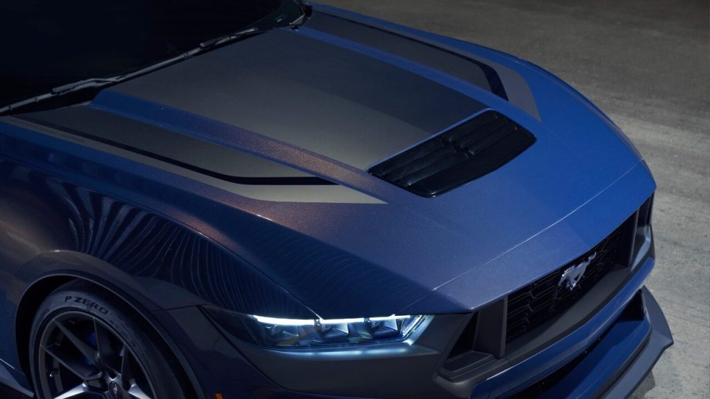 Ford Mustang Dark Horse front close up view