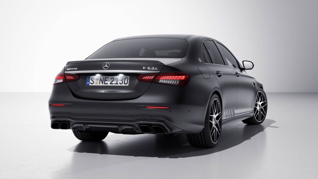 Mercedes-AMG E 63 S 4Matic+ Sedan rear three quarter view