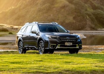 Subaru Outback XT Turbo parked on grass