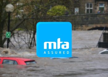 MTA logo over flood