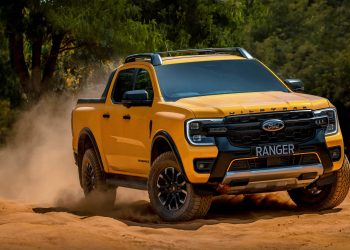 Ford Ranger Wildtrak X driving on red dirt