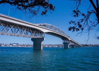 Auckland Harbour Bridge on sunny day