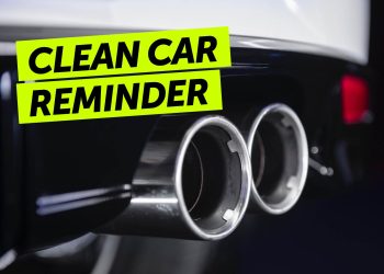 Muffler tips on white car