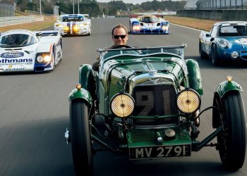 Historic Le Mans race cars driving on track