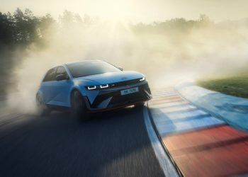 Hyundai Ioniq 5 N drifting on race track