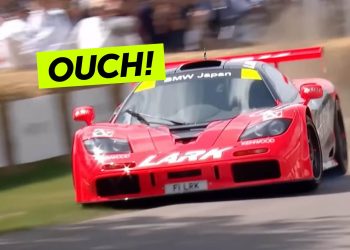 McLaren F1 GTR crash at Goodwood