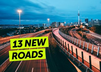 Auckland motorways at night