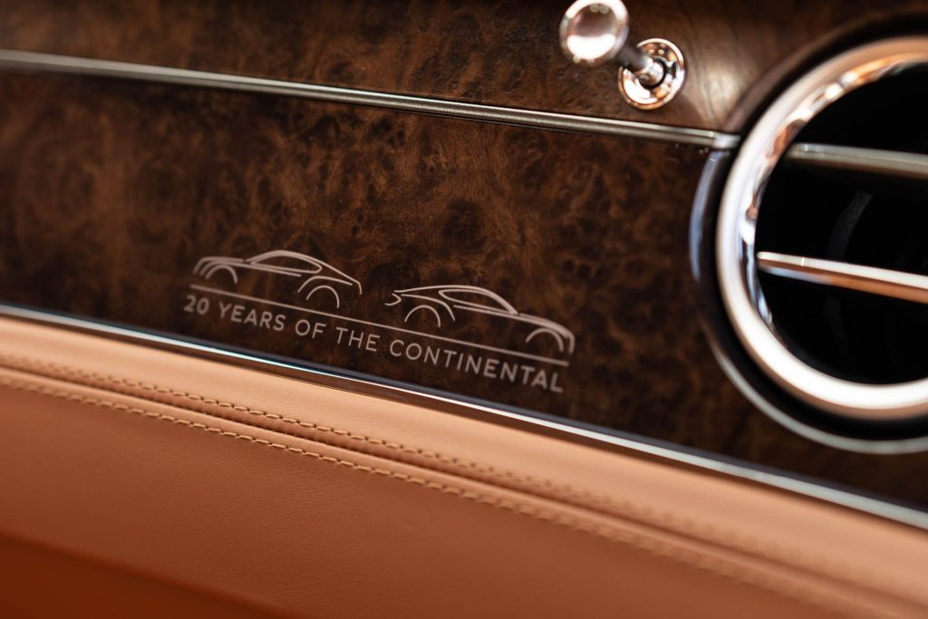 One-off Bentley Continental GT Speed interior plaque
