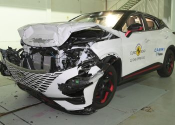 Chery Omoda 5 front crash test damage