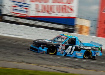 Shane van Gisbergen racing NASCAR Truck at Indianapolis