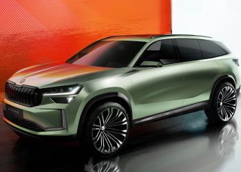 New Skoda Kodiaq SUV exterior design sketch