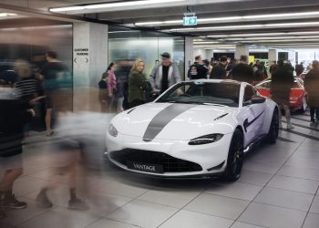 Aston Martin Vantage among crowd at 2023 Starship Supercar Show