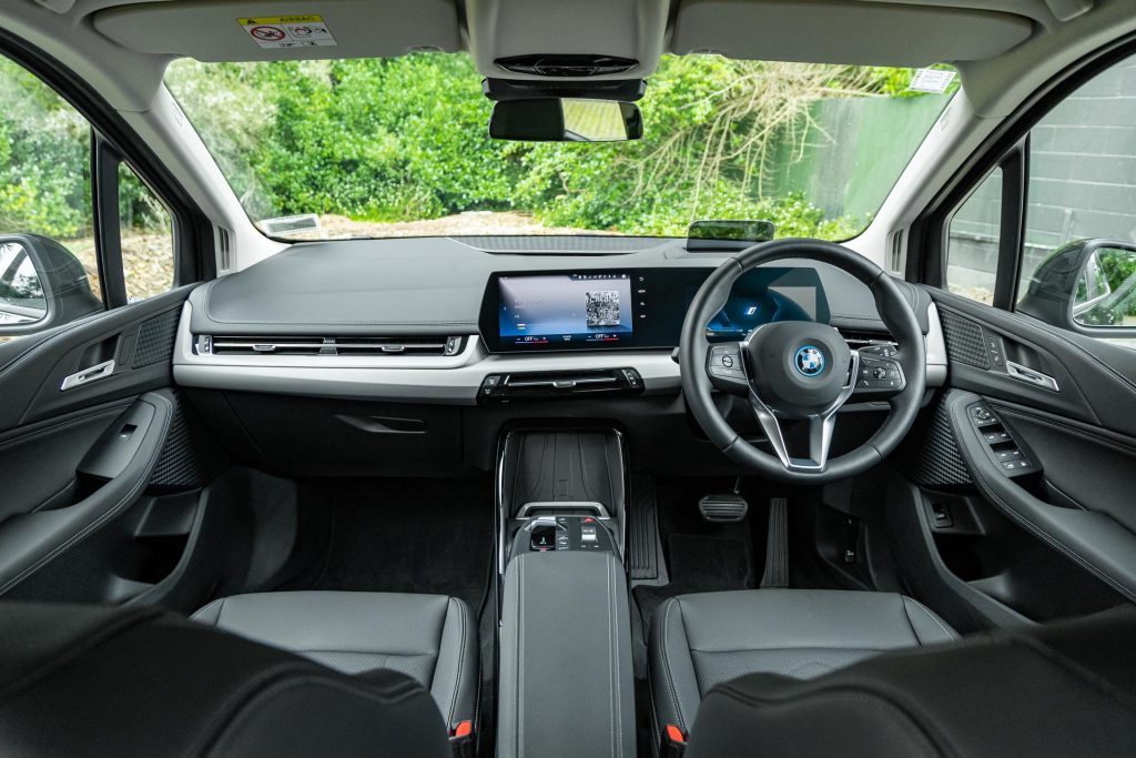 Wide interior view of the BMW 225e xDrive Active Touring 2023