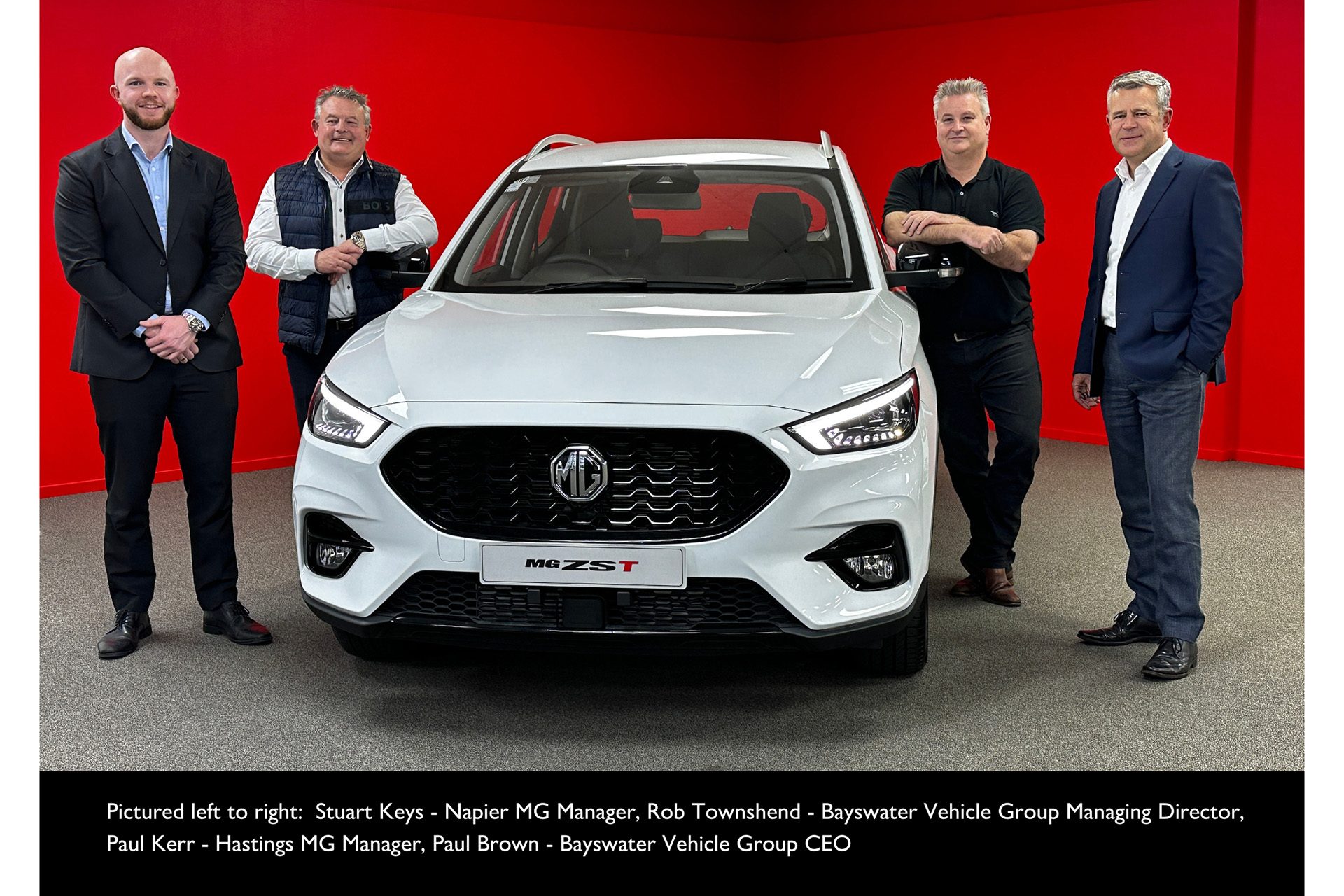 Four key players in the new Hawkes Bay MG dealerships.