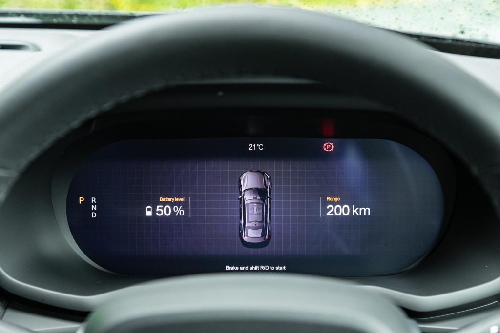 Driver's display screen in the 2024 Polestar 2 Long Range