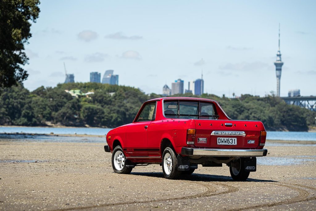 Subaru Brumby rear shot, in red