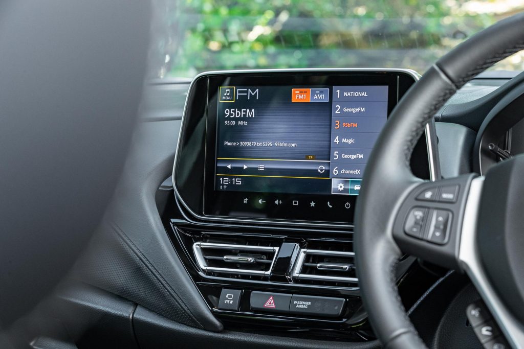 Infotainment screen in the Suzuki S-Cross Hybrid JLX 2WD