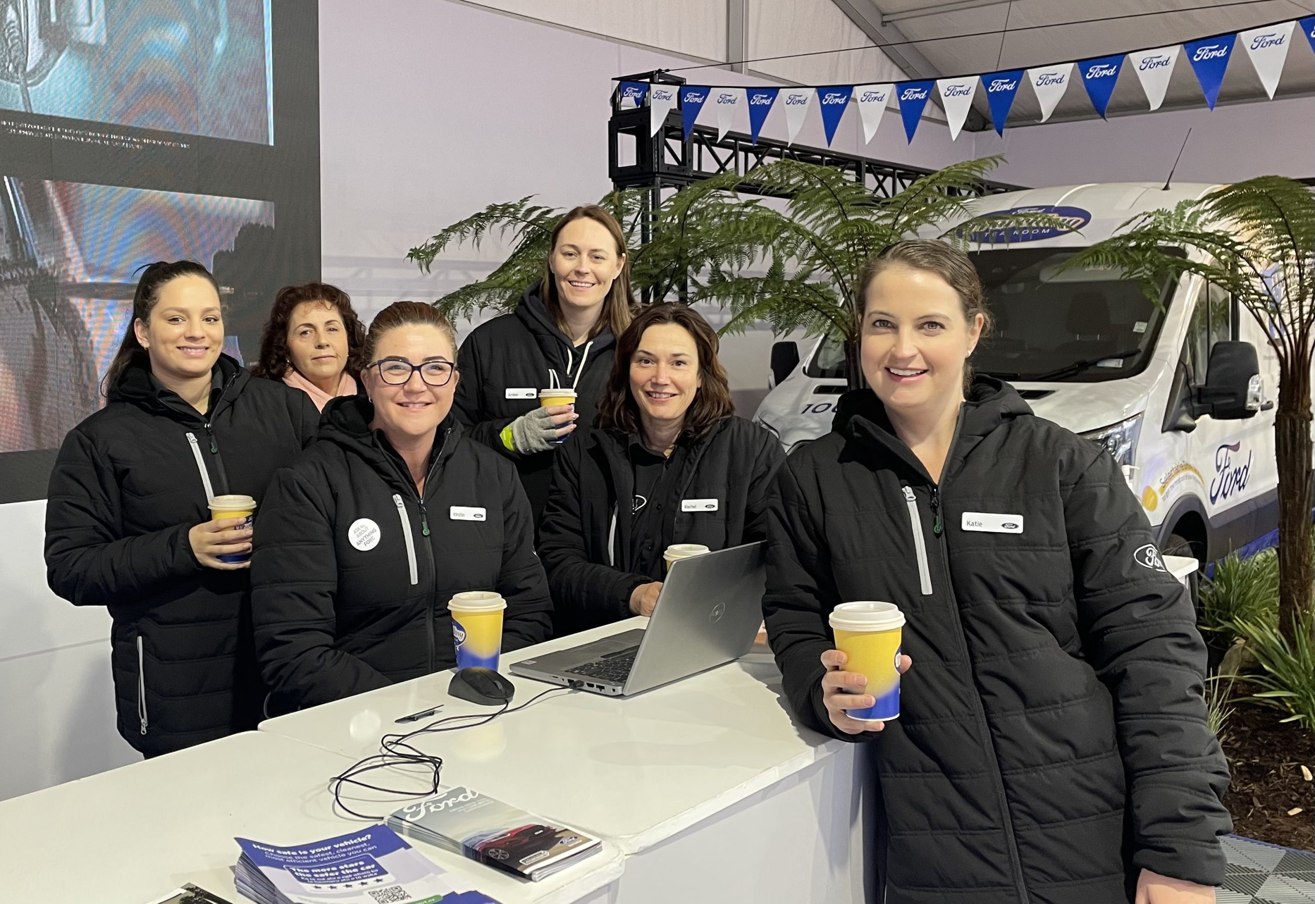 Ford team ready with coffee and answers to your questions at Fieldays.