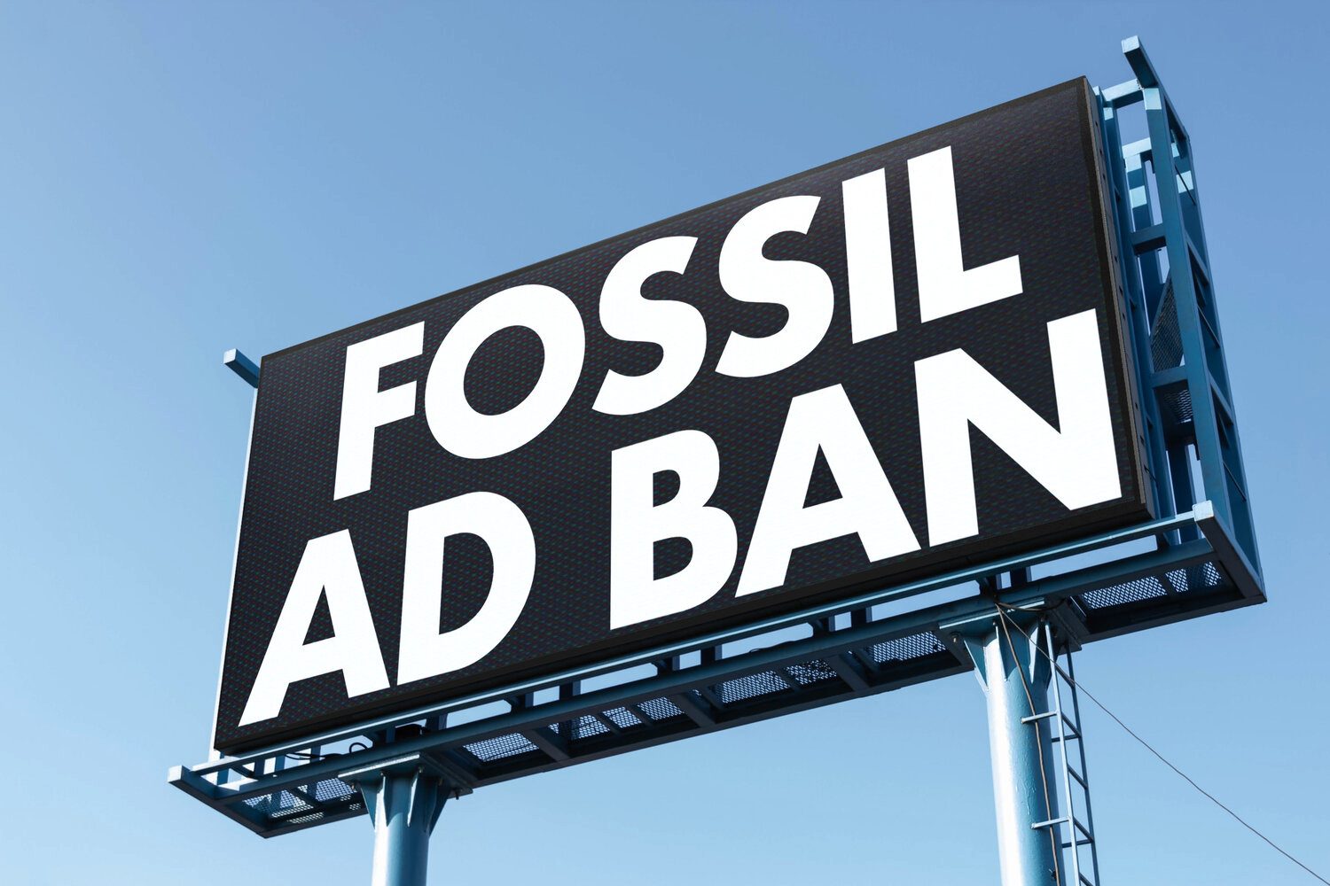 Advertisement to ban fossil advertisements. 