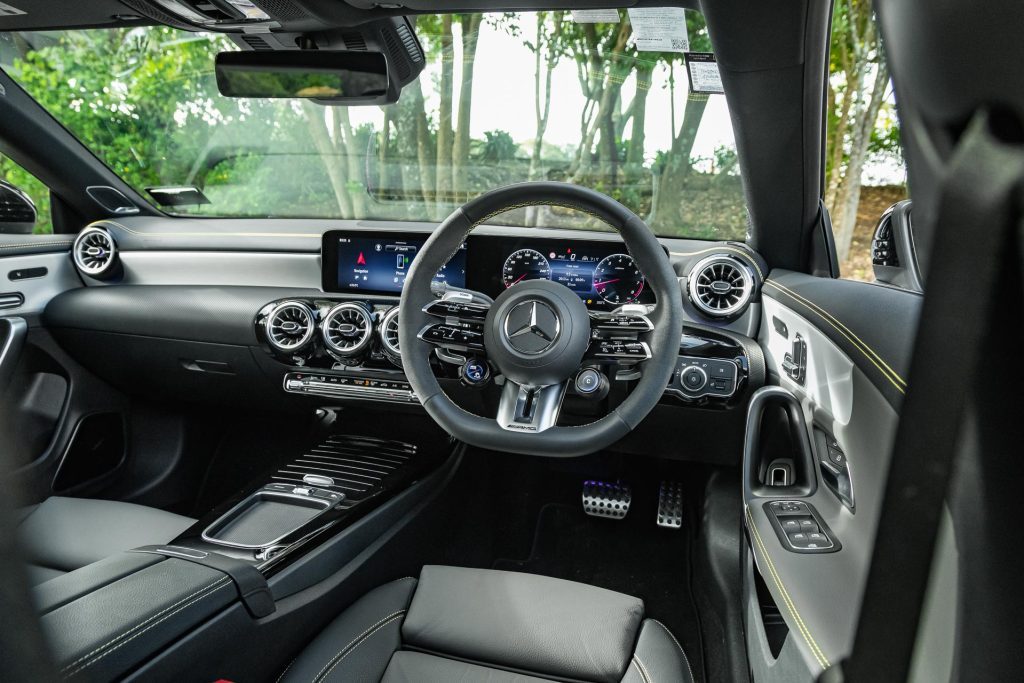 Mercedes-AMG CLA 45 S front interior view