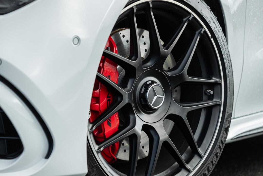 Wheel detail of the Mercedes-AMG CLA 45 S