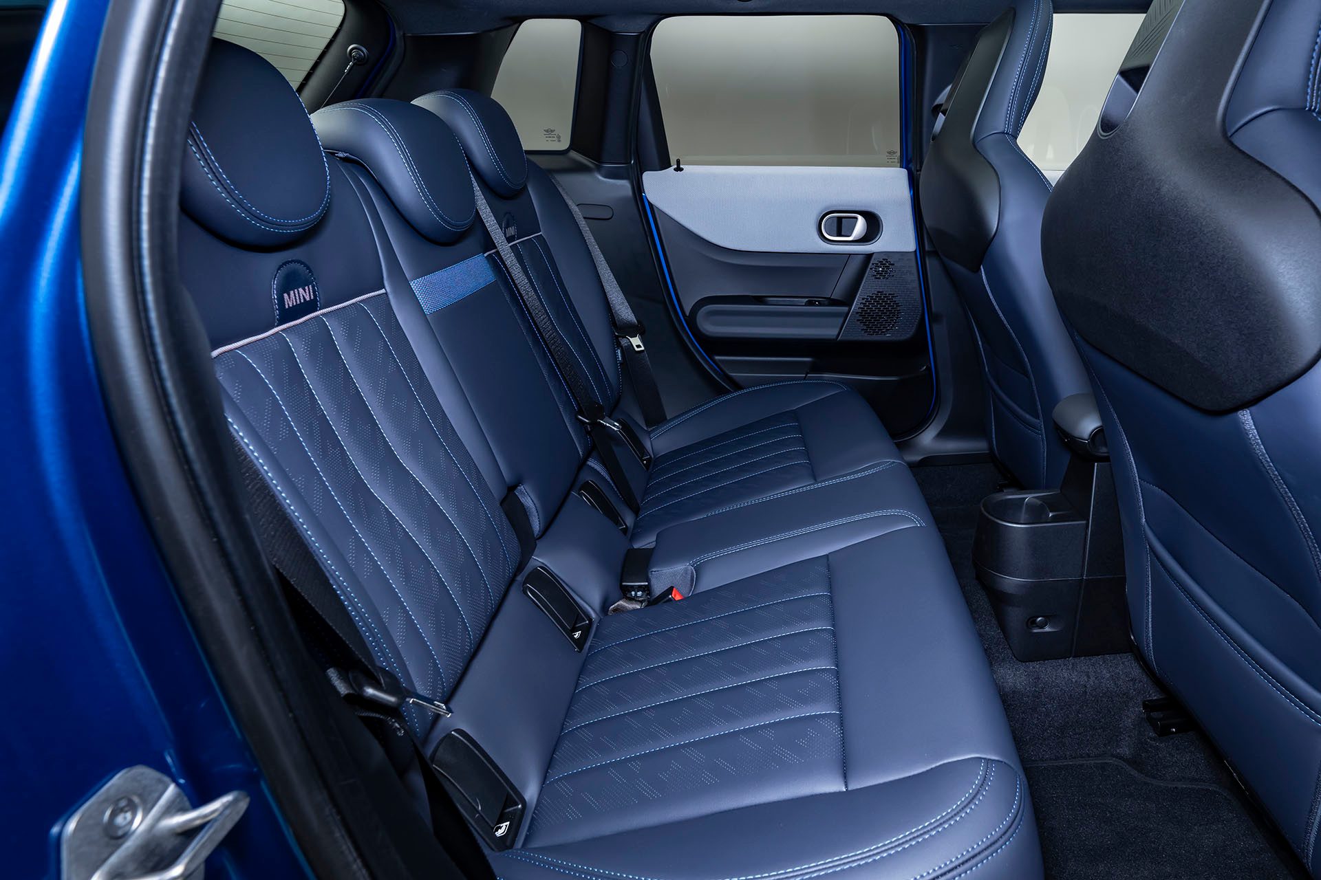 The rear bench seat of the latest Mini Cooper 5-Door.