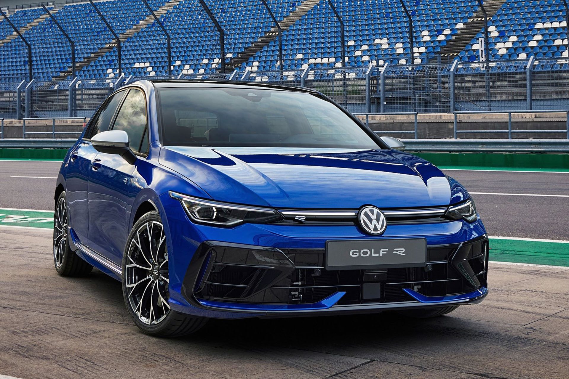 New Golf R at stadium.