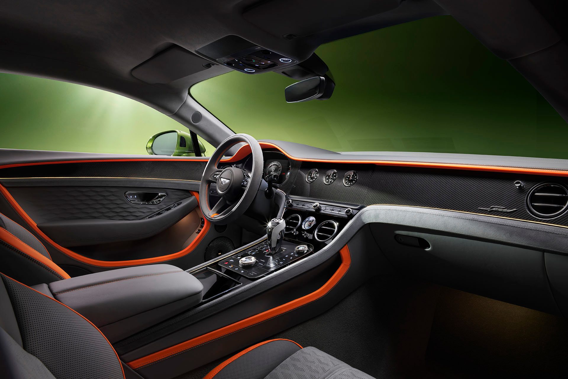 Interior of the Bentley Continental GT Speed.