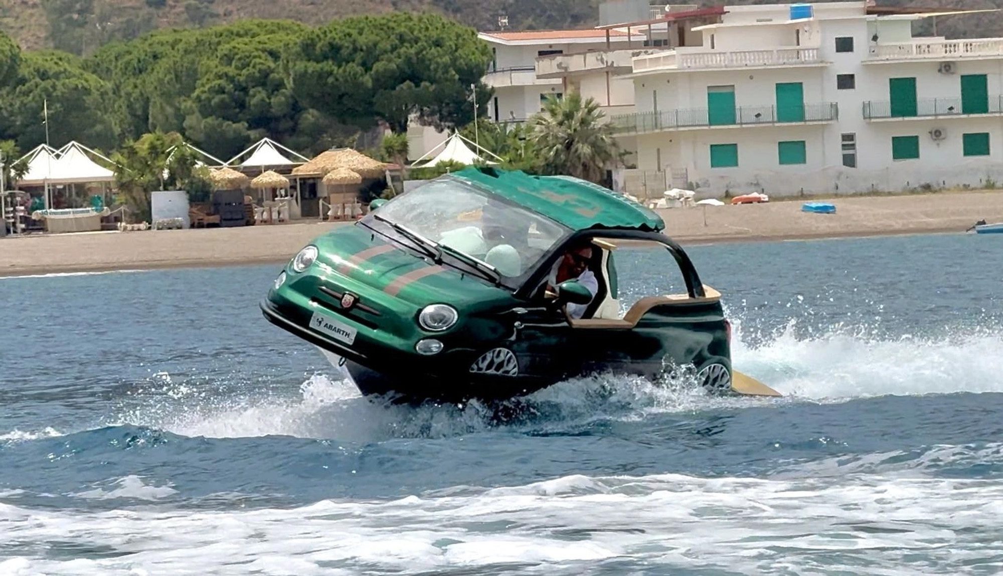 Carboat demonstrating its cornering prowess... on water.