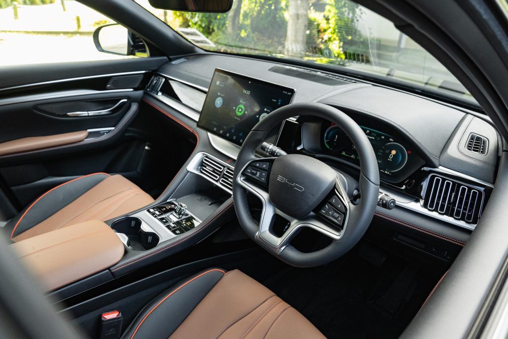 Front interior view of the BYD Sealion 6 Dynamic